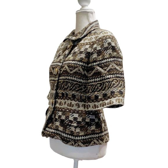 DONCASTER Brown Button Front Blazer Jacket Suit - Size 8 - Picture 2 of 12